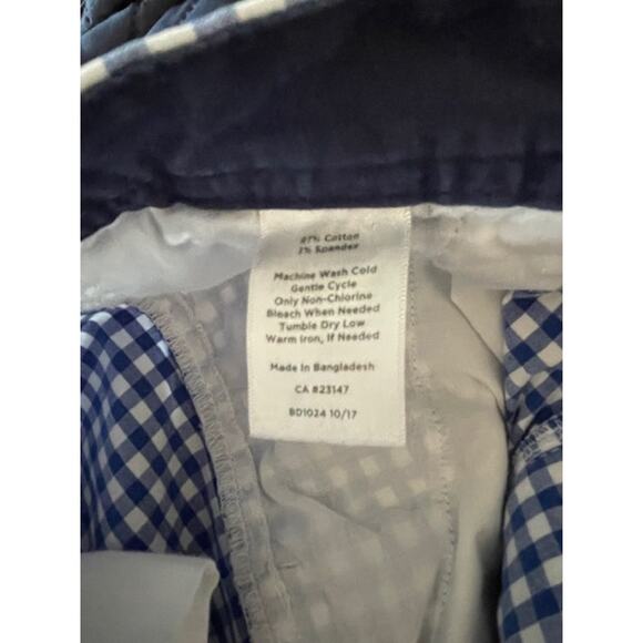 Talbots Size 6 Girlfriend Chino Cotton Pants Blue Gingham Check - Picture 5 of 5